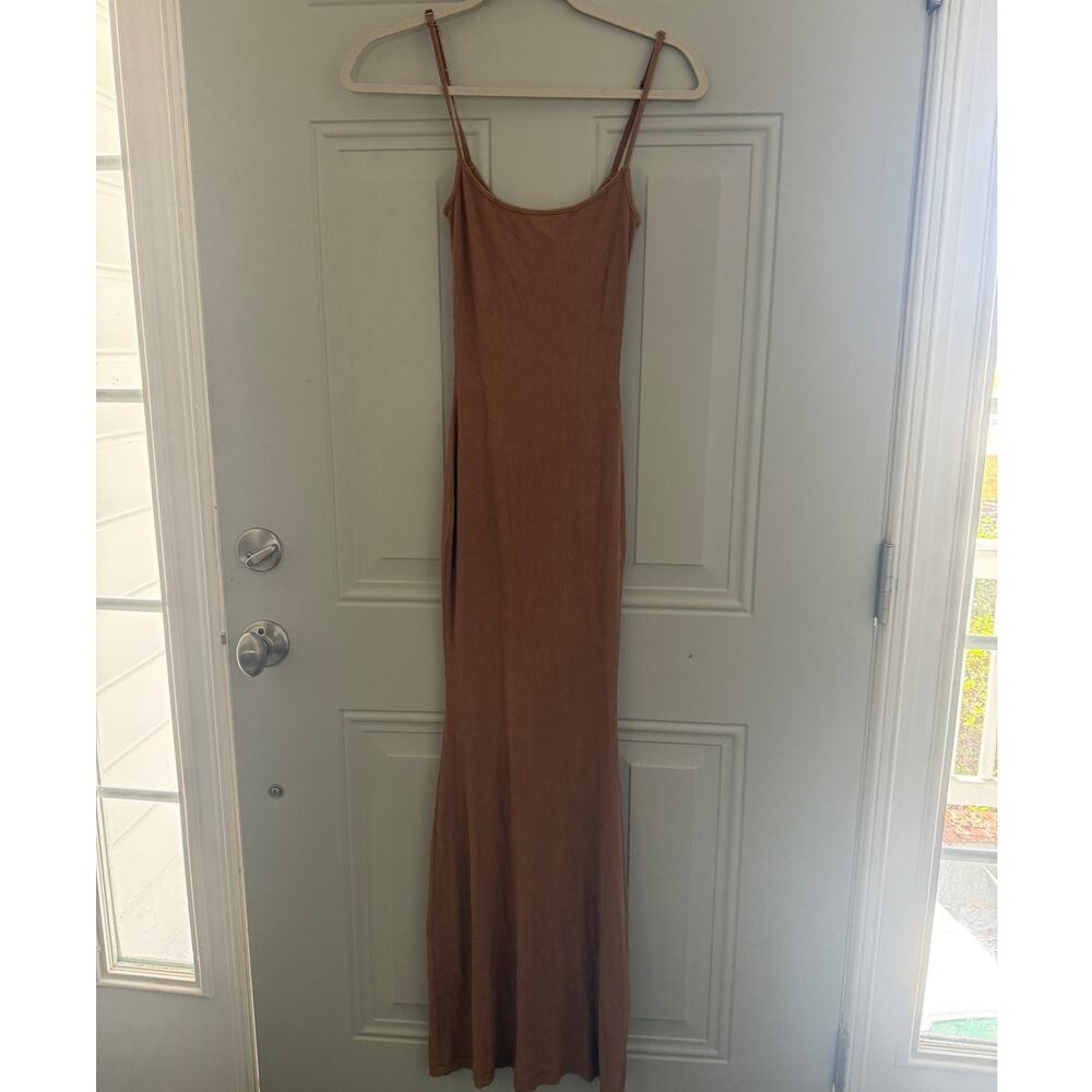 SKIMS | Camel Beige Soft Lounge Long Maxi Slip Dress | size small